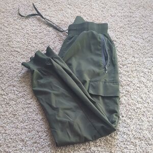 Olive Green Cargo Jogger Pants